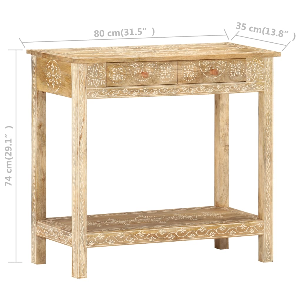 Table console 80x35x74 cm Bois de manguier massif - XIOS
