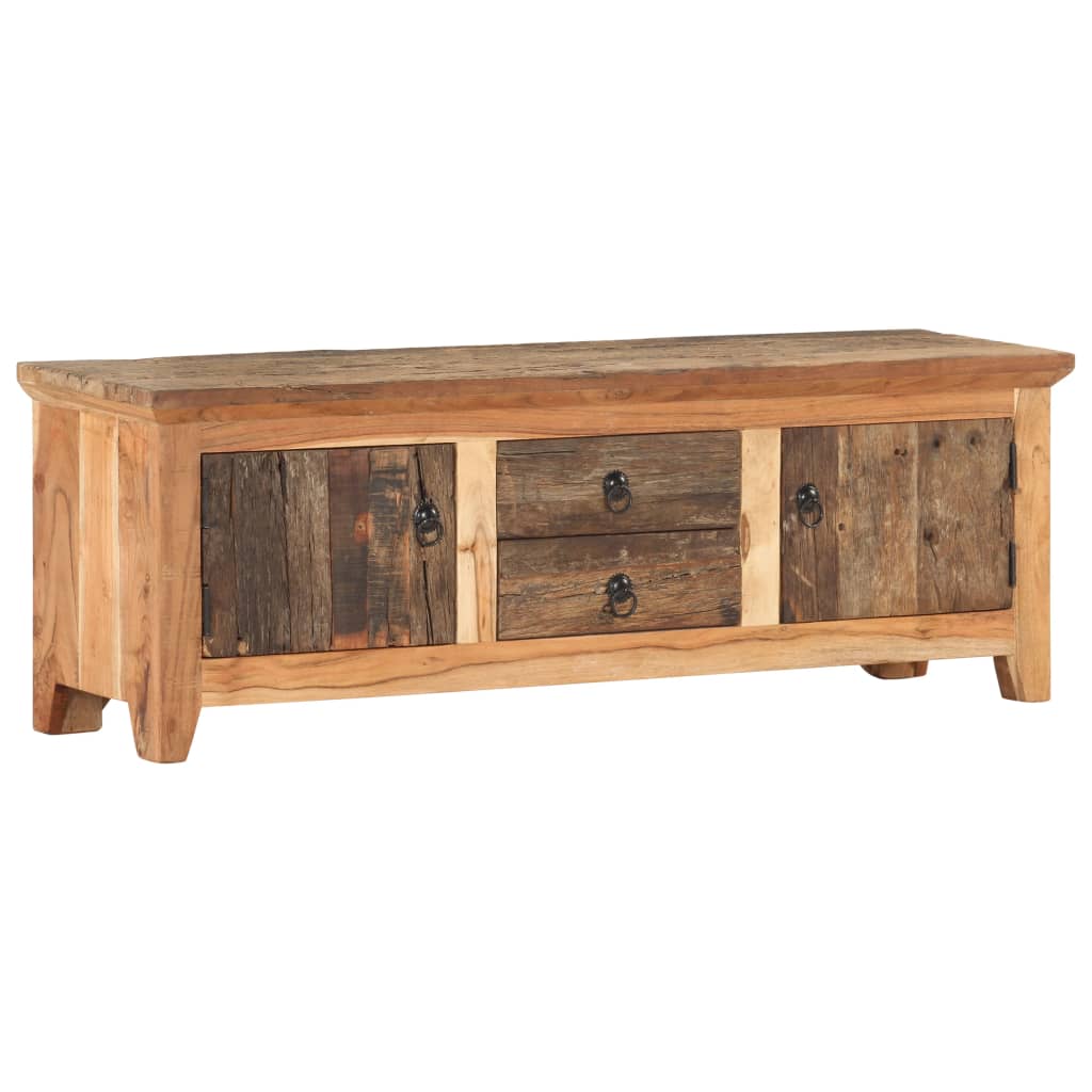 Meuble TV 120x30x40 cm Bois d'acacia et de récupération massif - XIOS