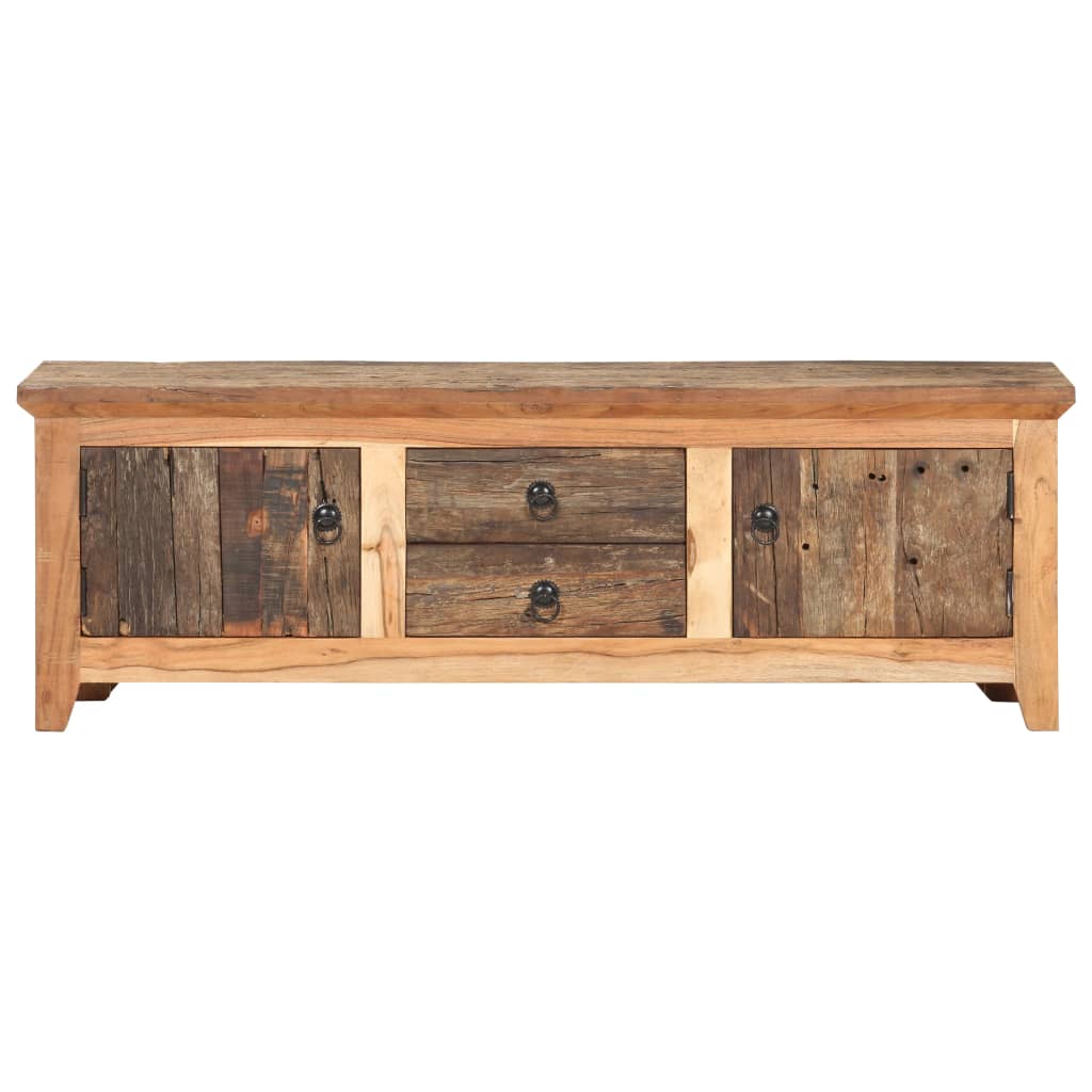 Meuble TV 120x30x40 cm Bois d'acacia et de récupération massif - XIOS