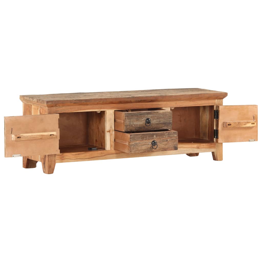 Meuble TV 120x30x40 cm Bois d'acacia et de récupération massif - XIOS