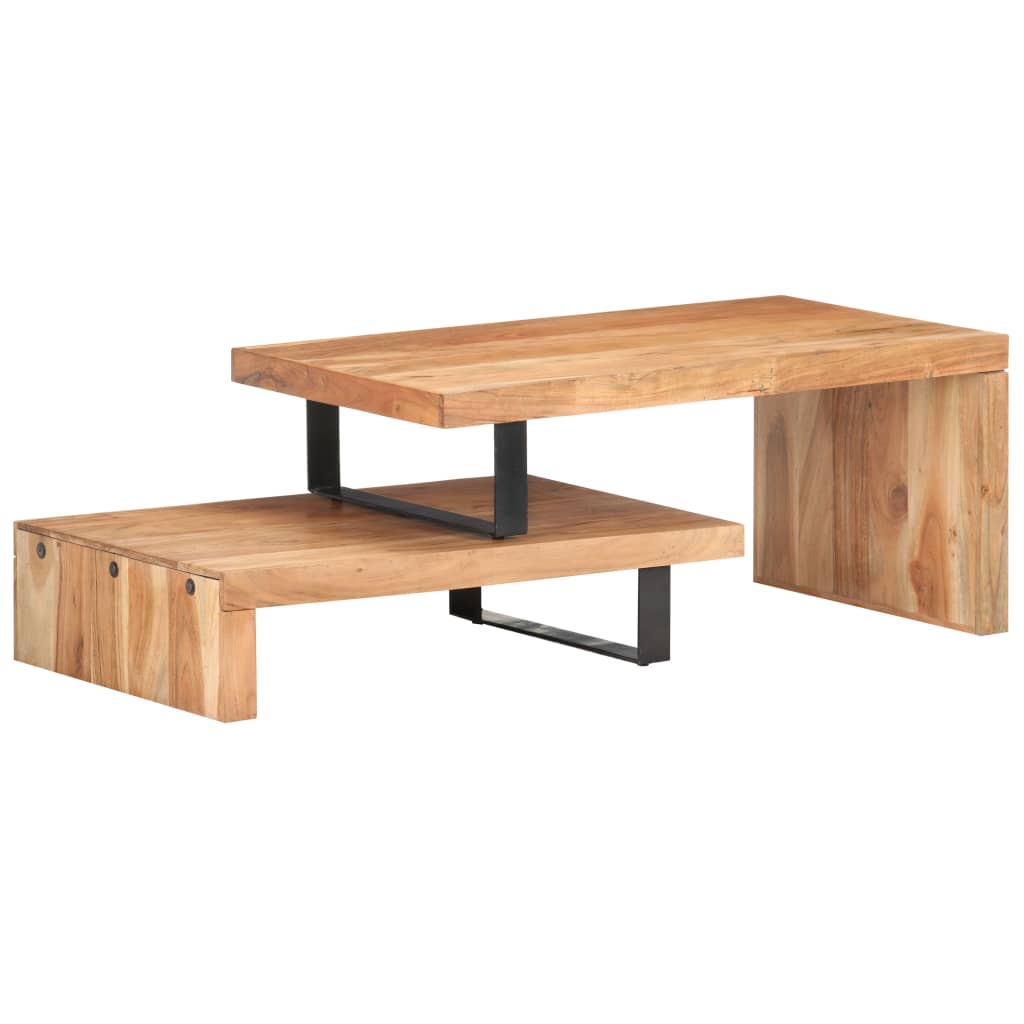 Ensemble de 2 tables basses Bois d'acacia massif - XIOS
