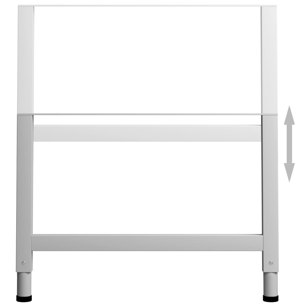 Cadres d'établi réglables 2 pcs Métal 85x(69-95,5) cm Gris - XIOS