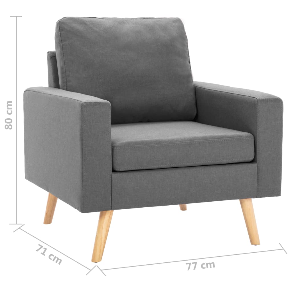 Ensemble de canapés 2 pcs Tissu Gris clair - XIOS