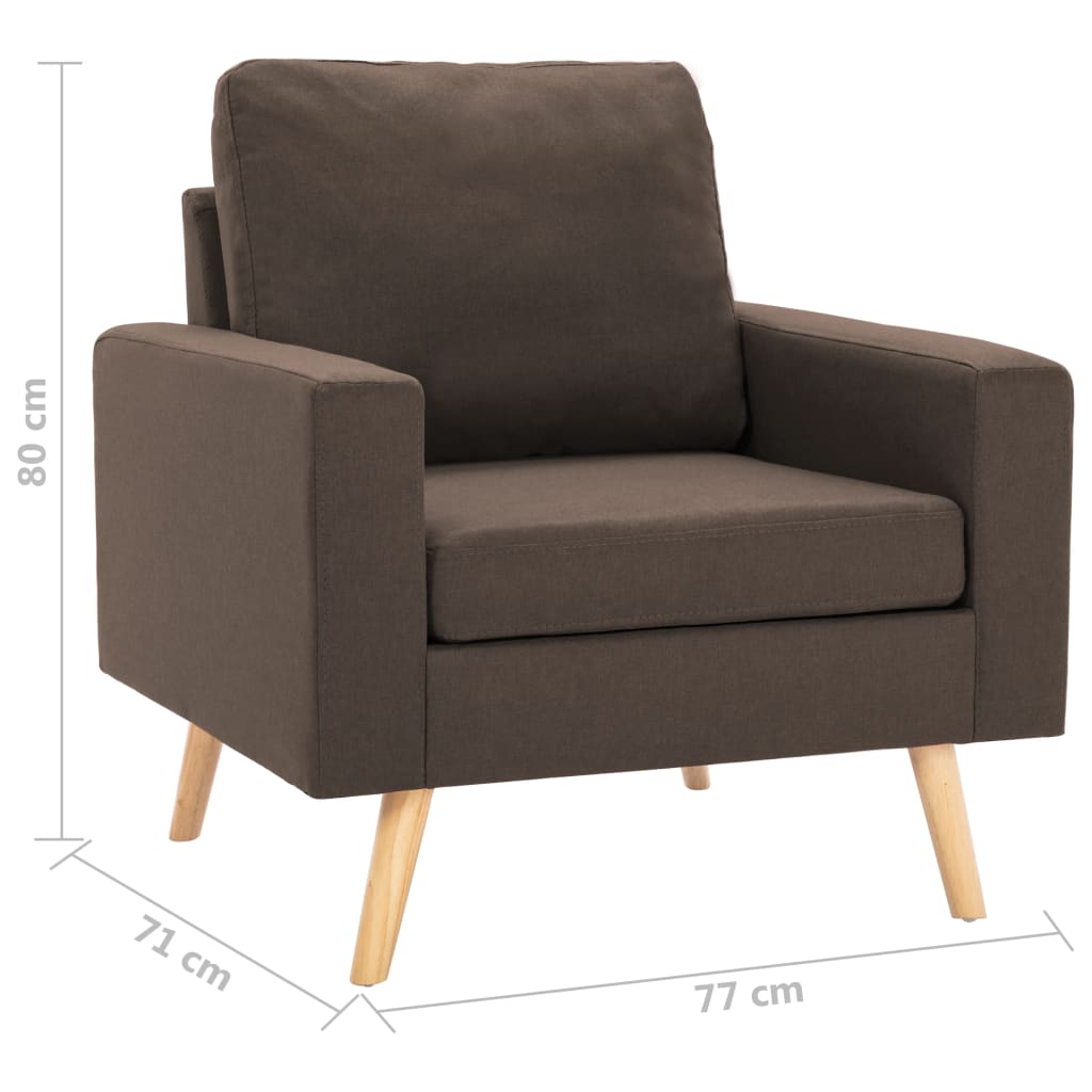 Ensemble de canapés 2 pcs Tissu Marron - XIOS