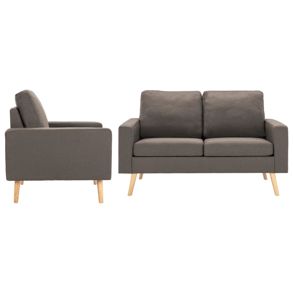 Ensemble de canapés 2 pcs Tissu Taupe - XIOS