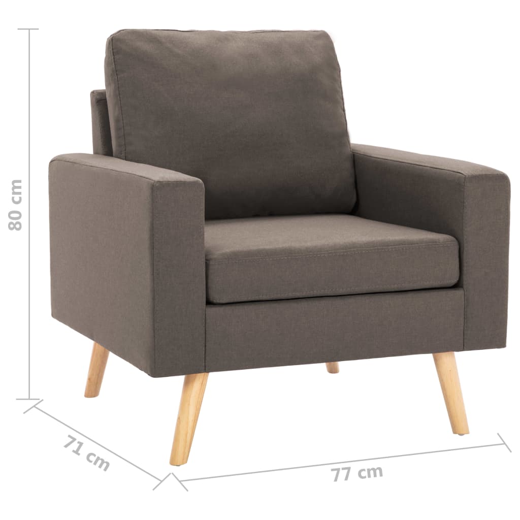 Ensemble de canapés 2 pcs Tissu Taupe - XIOS