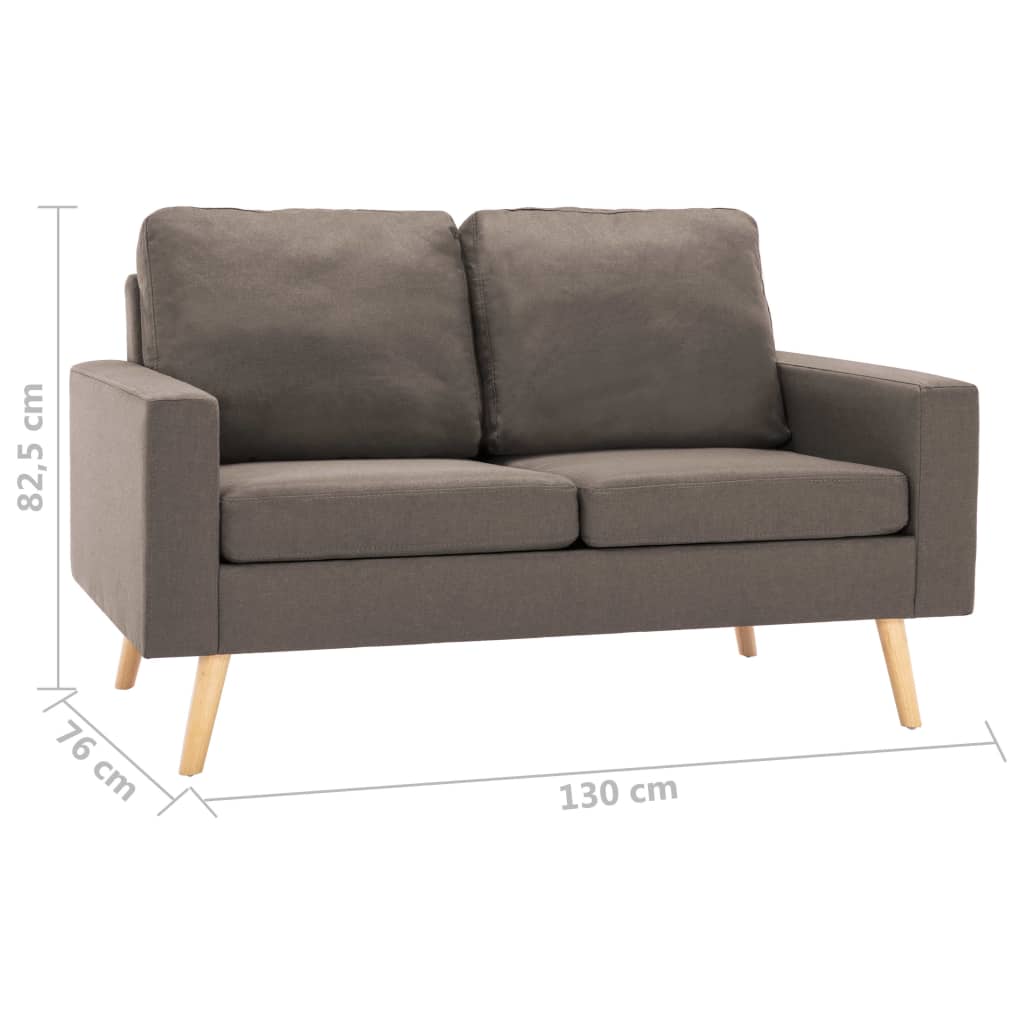 Ensemble de canapés 2 pcs Tissu Taupe - XIOS