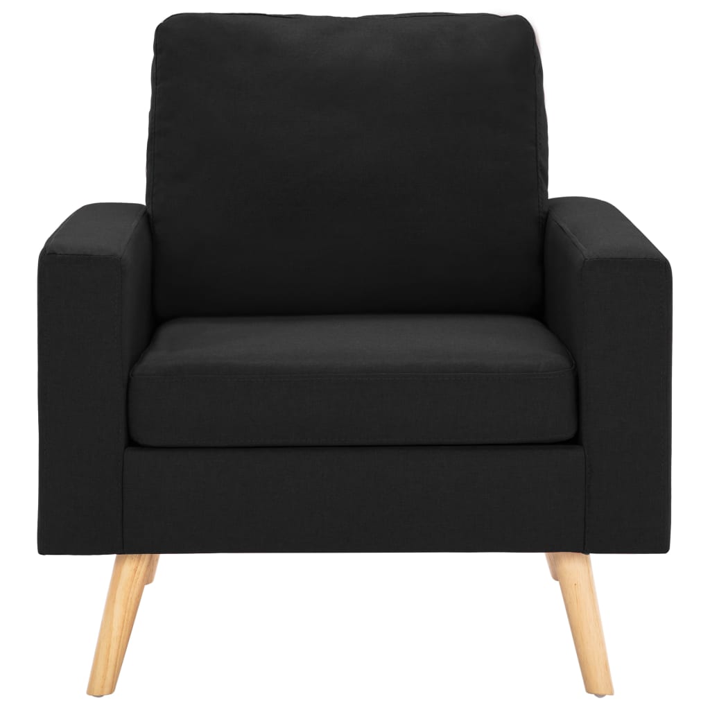 Ensemble de canapés 2 pcs Tissu Noir - XIOS