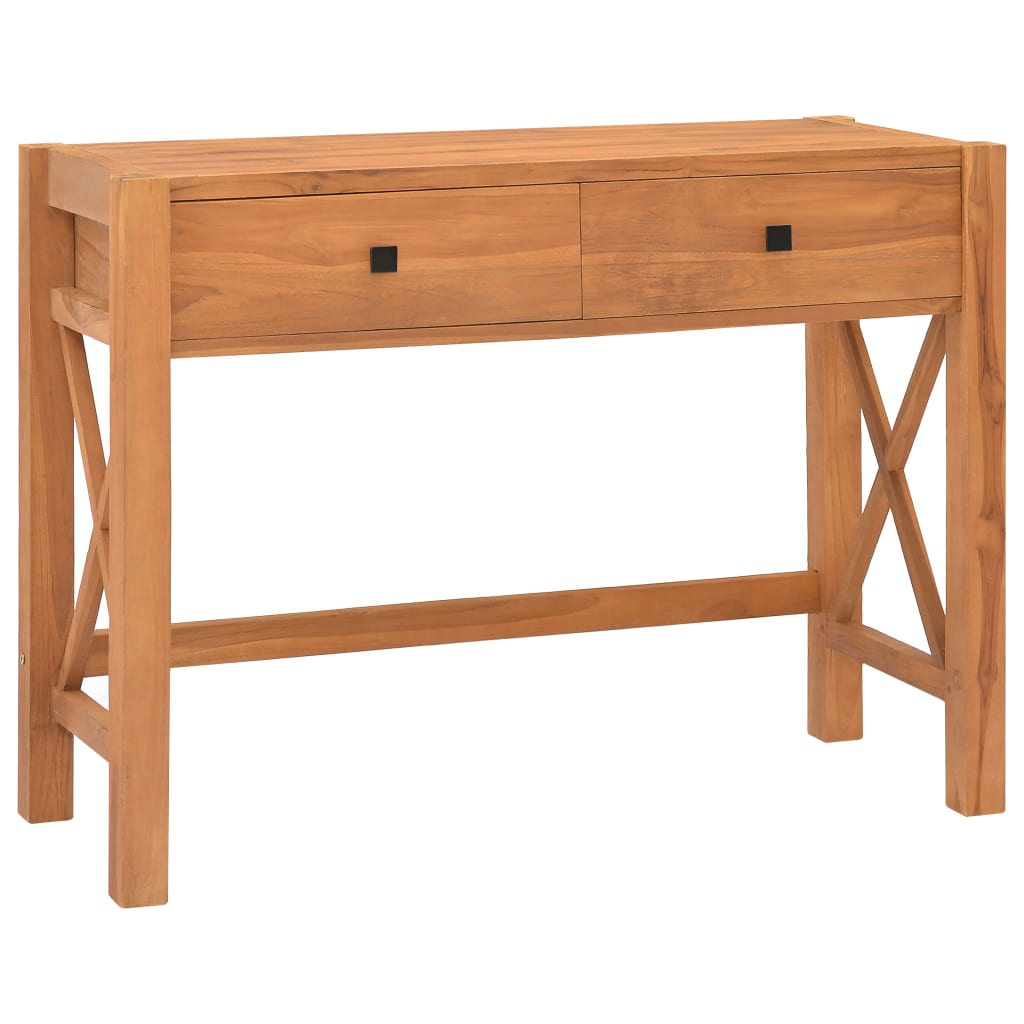 Bureau avec 2 tiroirs 100x40x75 cm Bois de teck - XIOS