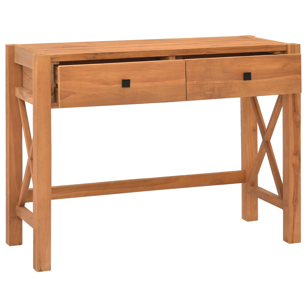Bureau avec 2 tiroirs 100x40x75 cm Bois de teck - XIOS