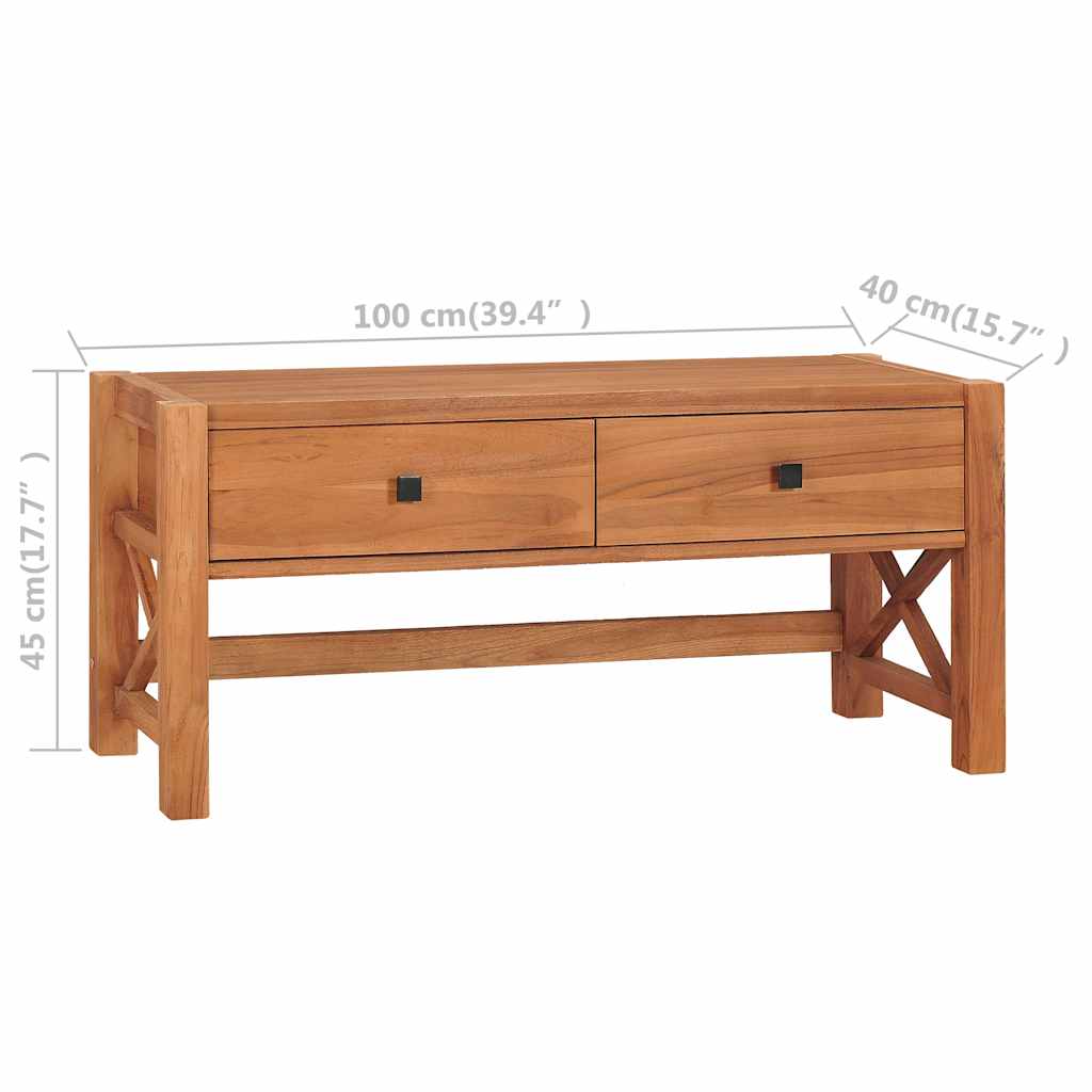 Meuble TV 100x40x45 cm Bois de teck - XIOS