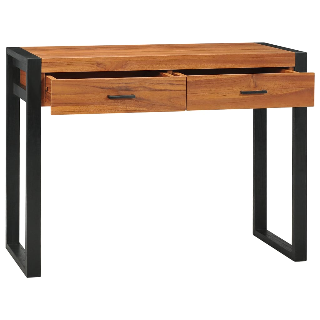 Bureau avec 2 tiroirs 100x40x75 cm Bois de teck - XIOS