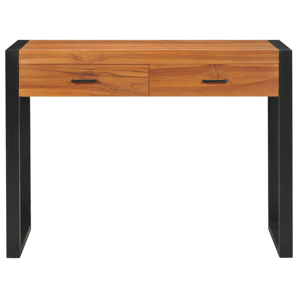 Bureau avec 2 tiroirs 100x40x75 cm Bois de teck - XIOS
