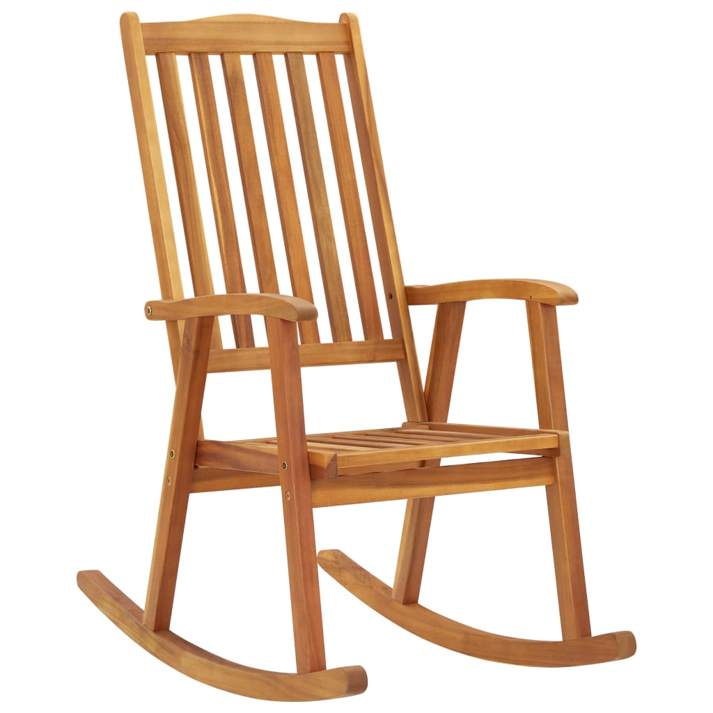 Chaise à bascule bois d'acacia massif Chaises de jardin vidaXL