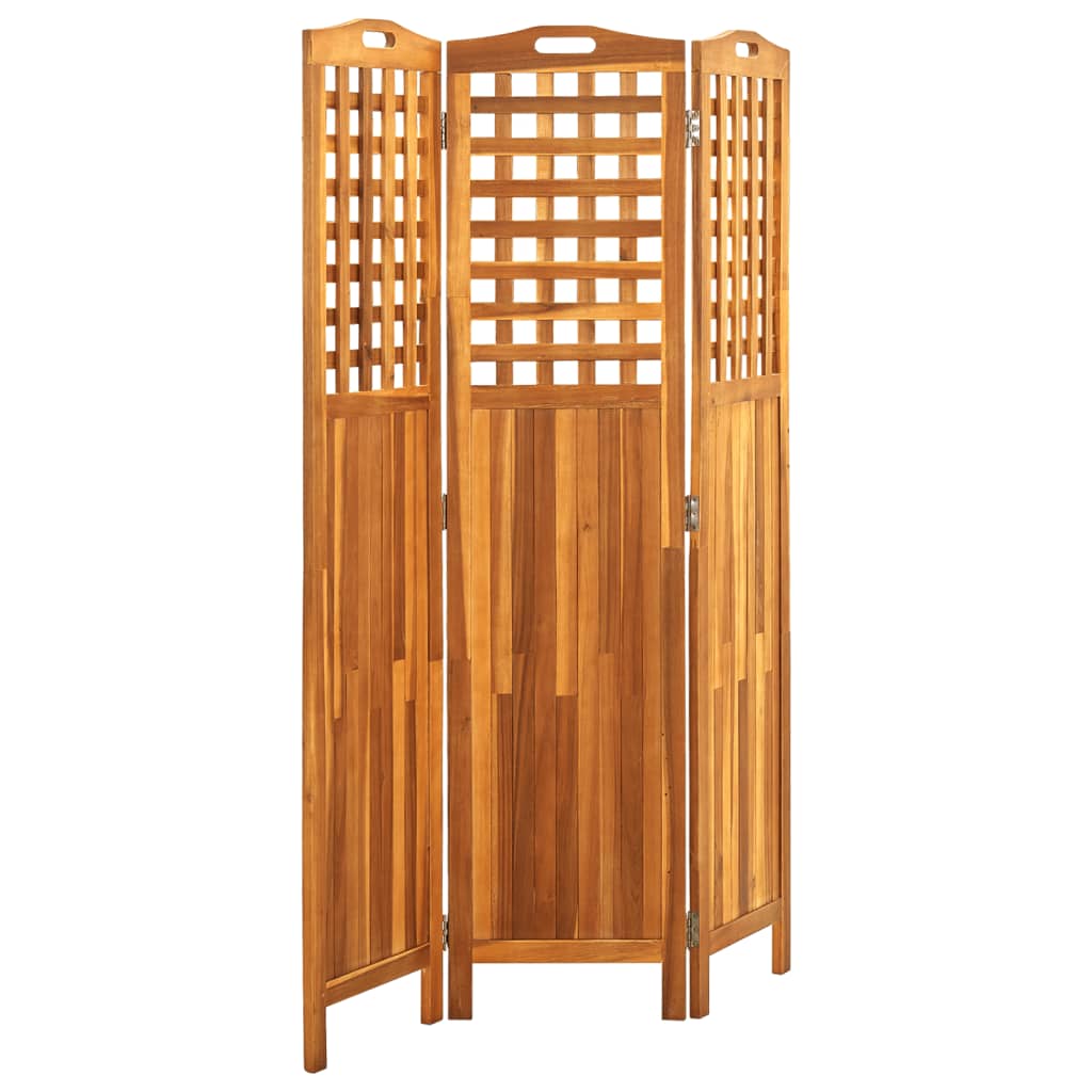 Cloison de séparation 3 panneaux 121x2x170 cm Bois d'acacia XIOS