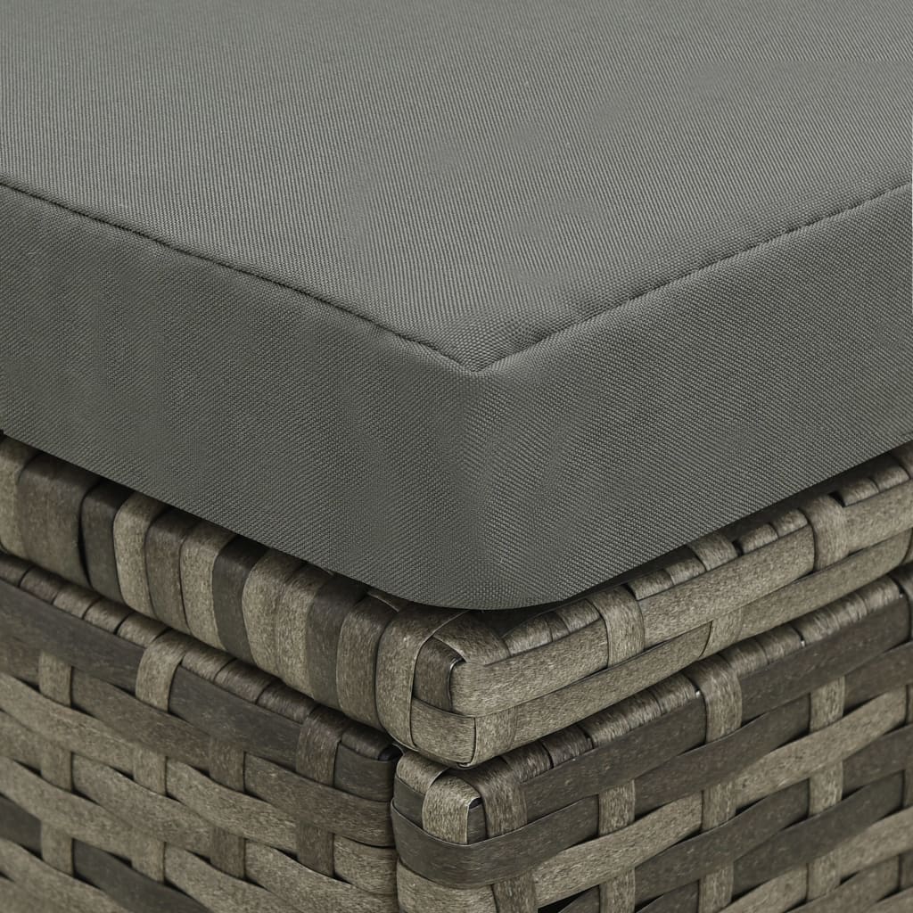 Salon de jardin 4 pcs avec coussins résine tressée gris - XIOS