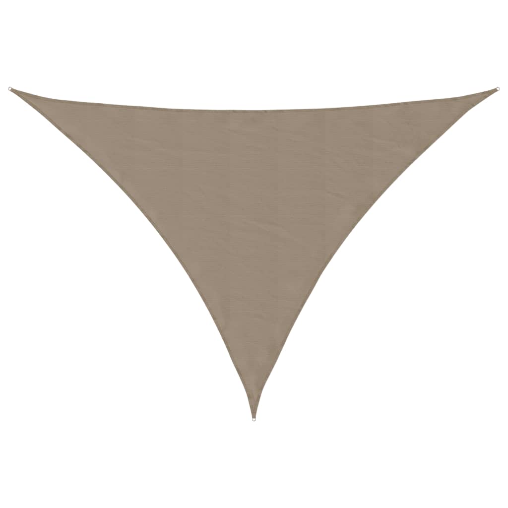Voile de parasol tissu oxford triangulaire 3x4x5 m taupe