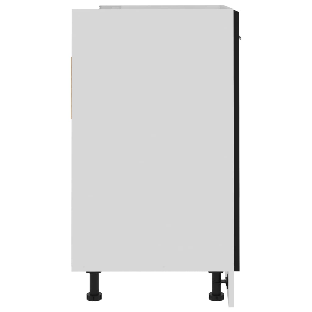 Armoire de plancher d'évier "Lyon" Noir d’ingénierie Meubles de cuisine vidaXL