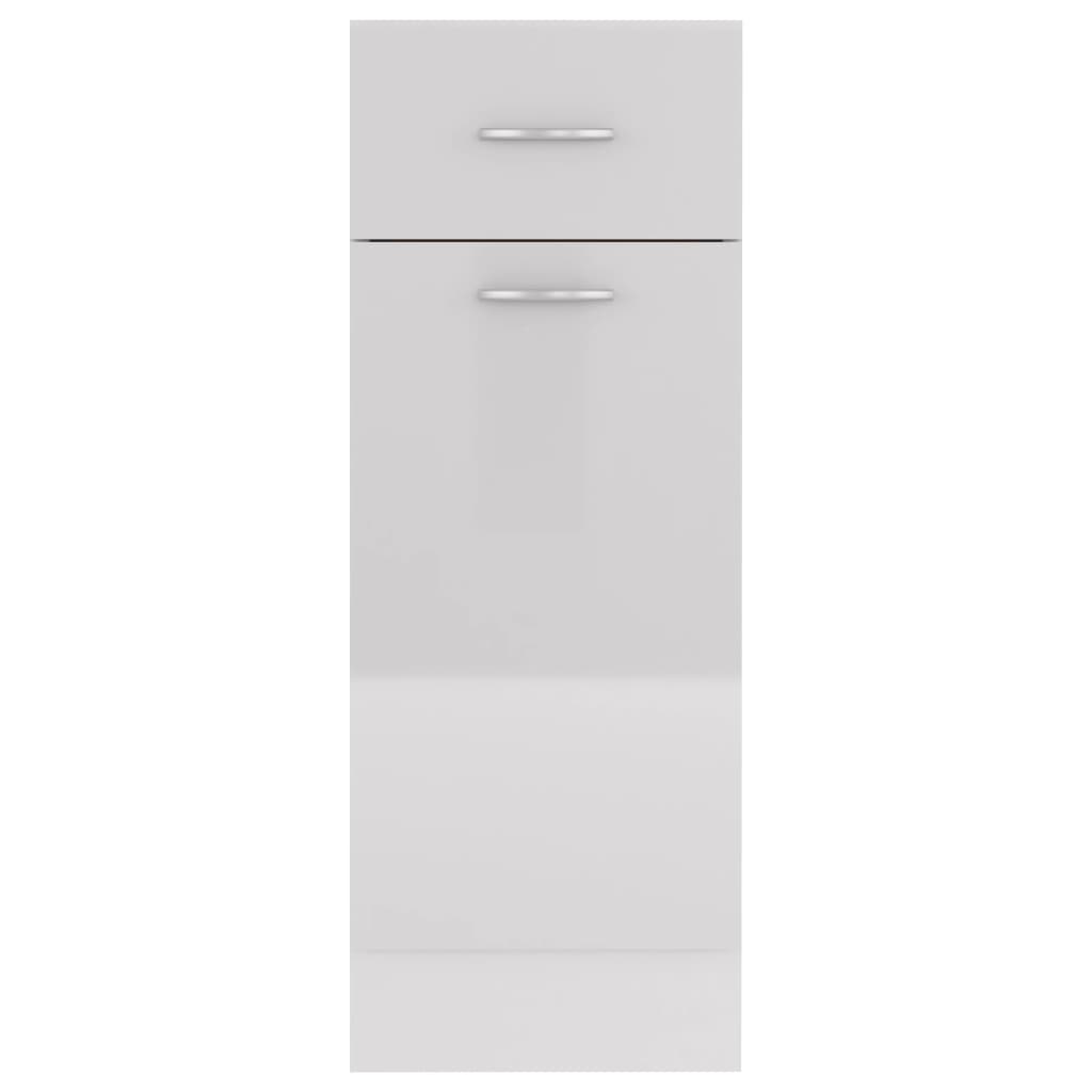 Armoire de plancher à tiroir "Lyon" Blanc brillant Meubles de cuisine vidaXL