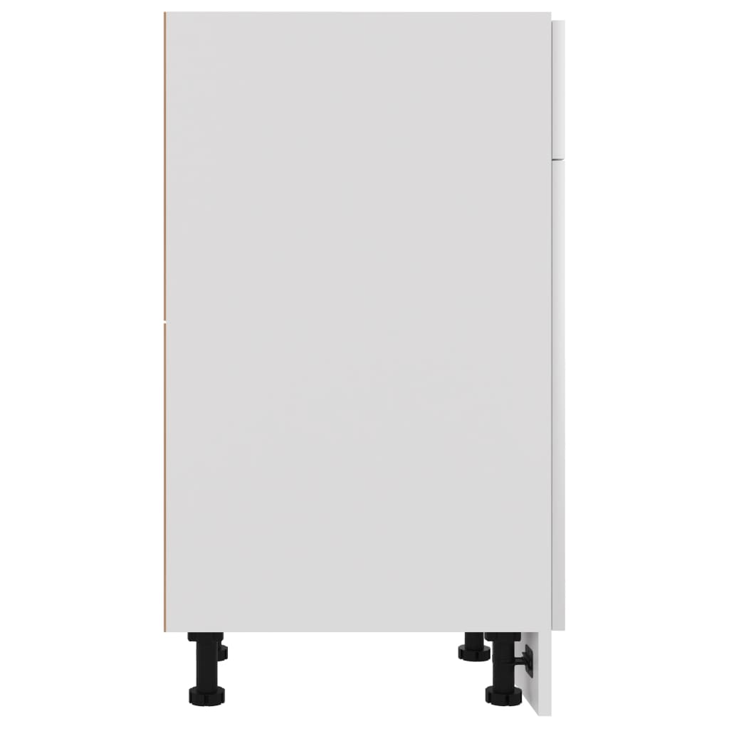 Armoire de plancher à tiroir "Lyon" Blanc brillant Meubles de cuisine vidaXL