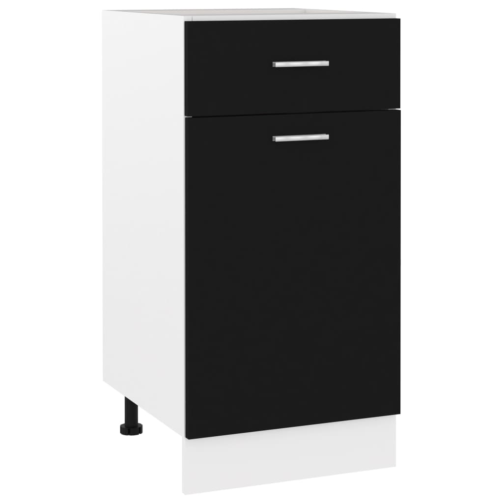 Armoire de plancher à tiroir "Lyon" Noir 40x46x81,5 cm