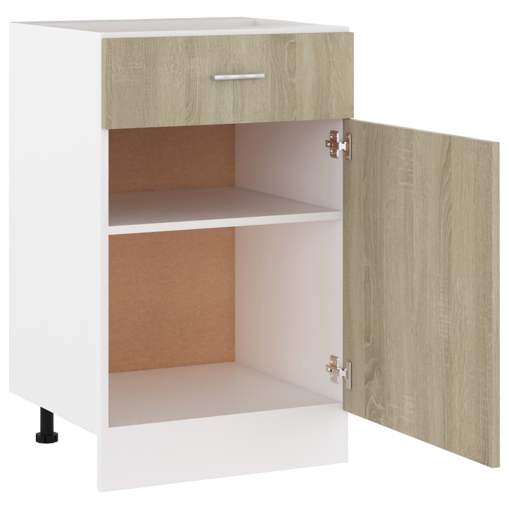 Armoire de plancher à tiroir "Lyon" Chêne sonoma Meubles de cuisine vidaXL