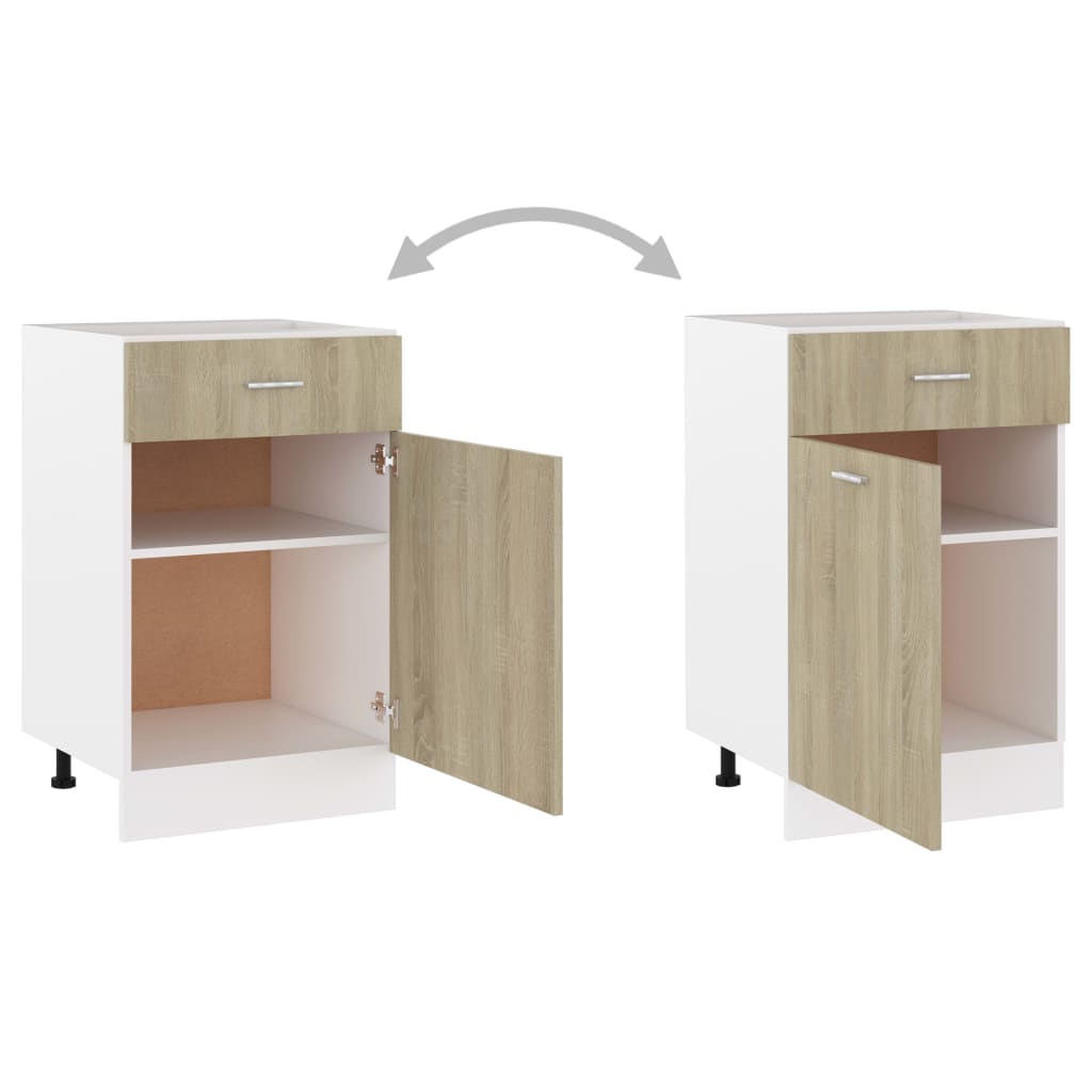 Armoire de plancher à tiroir "Lyon" Chêne sonoma Meubles de cuisine vidaXL