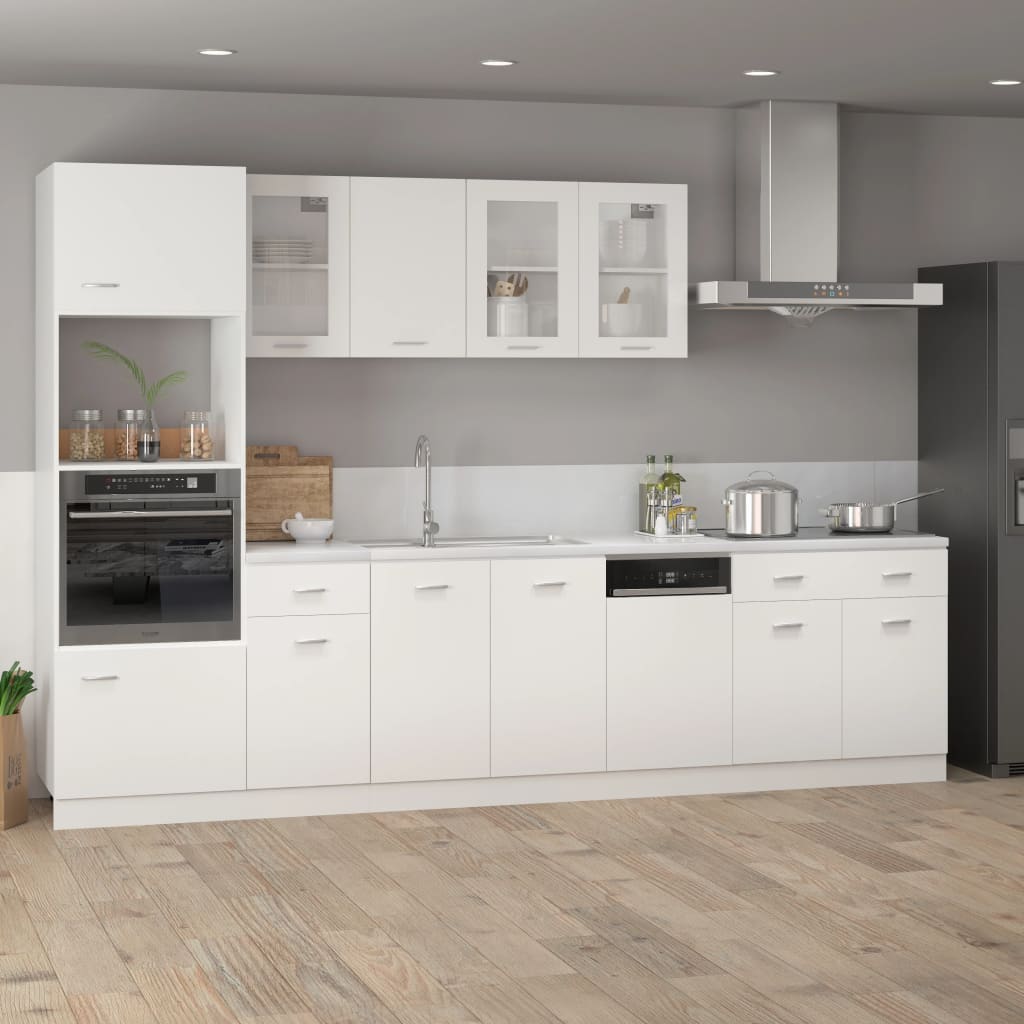 Armoire de plancher à tiroir "Lyon" Blanc 80x46x81,5cm Meubles de cuisine vidaXL