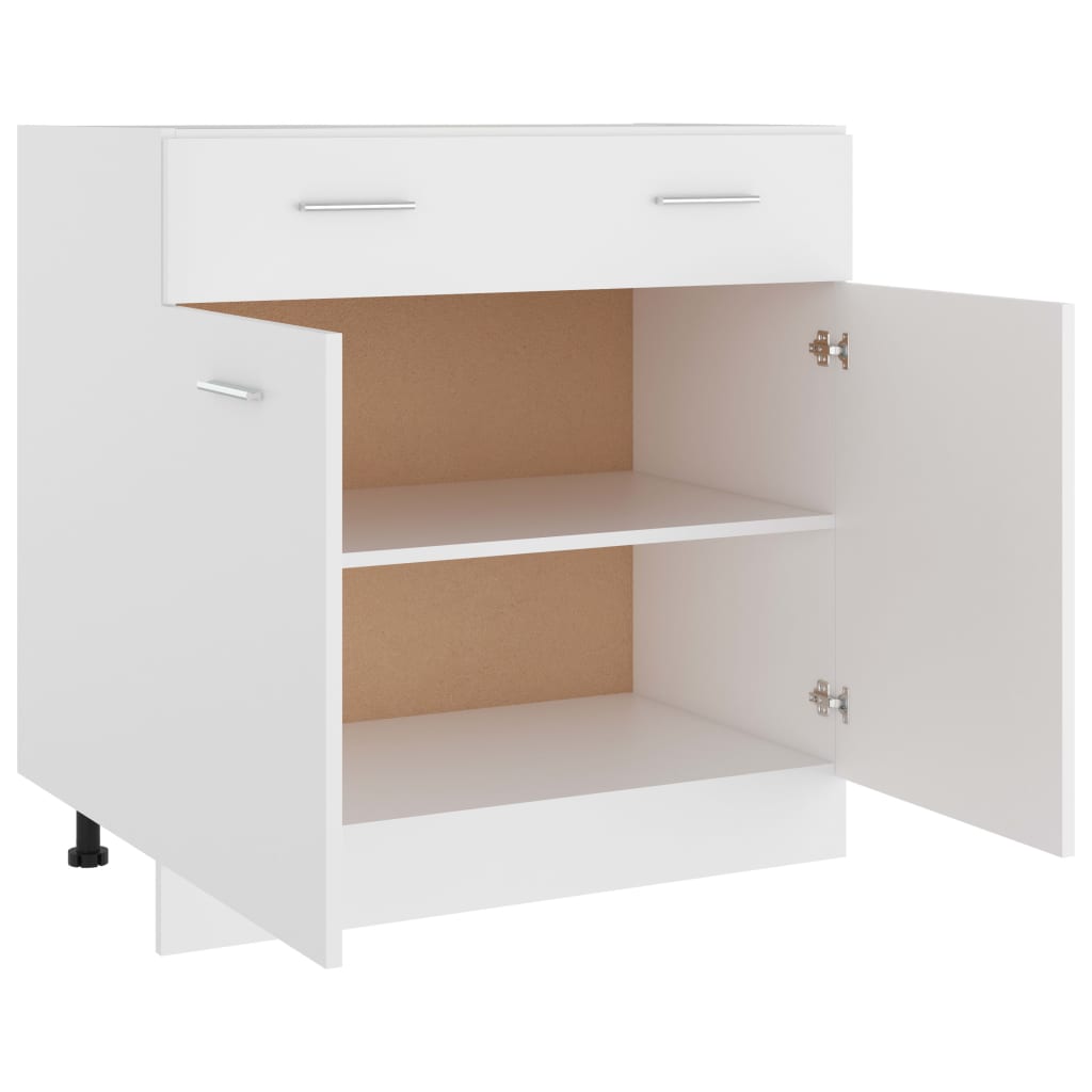 Armoire de plancher à tiroir "Lyon" Blanc 80x46x81,5cm Meubles de cuisine vidaXL