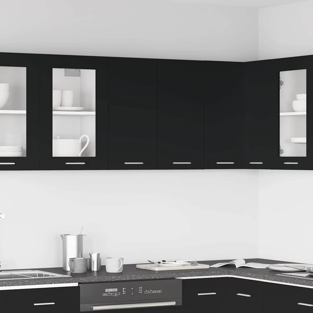 Armoire suspendue "Lyon" Noir 60x31x60 cm Bois d'ingénierie Meubles de cuisine vidaXL