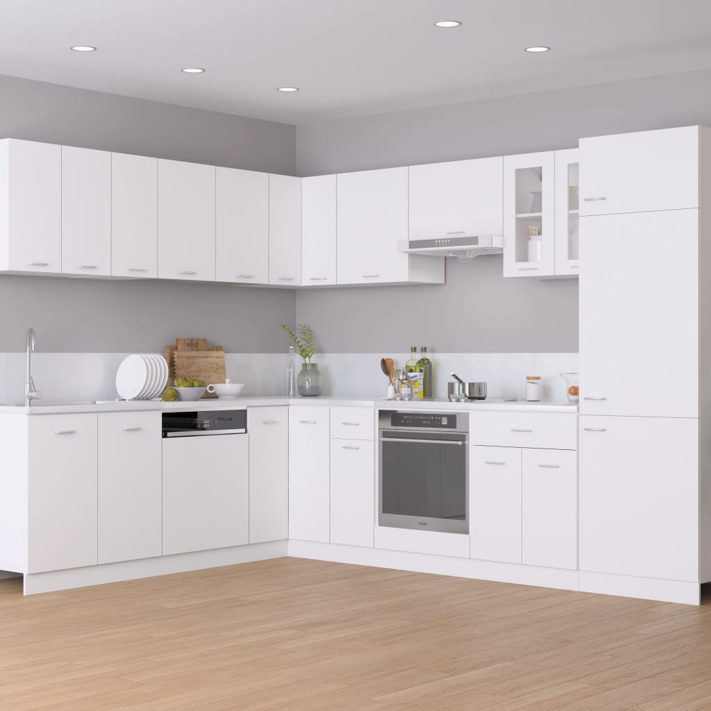 Armoire d'angle suspendue "Lyon" Blanc 57x57x60 cm Bois Meubles de cuisine vidaXL