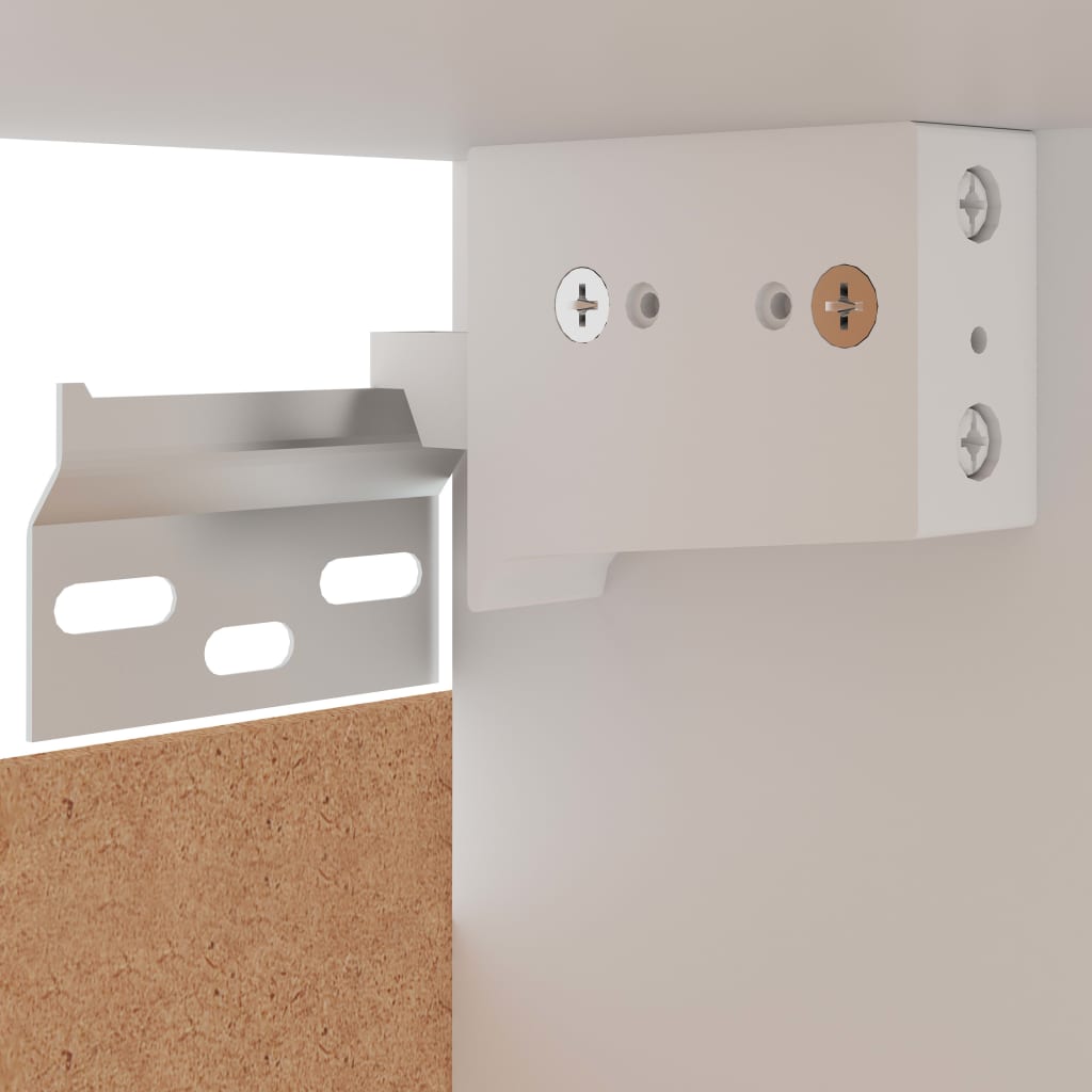 Armoire d'angle suspendue "Lyon" Blanc 57x57x60 cm Bois Meubles de cuisine vidaXL