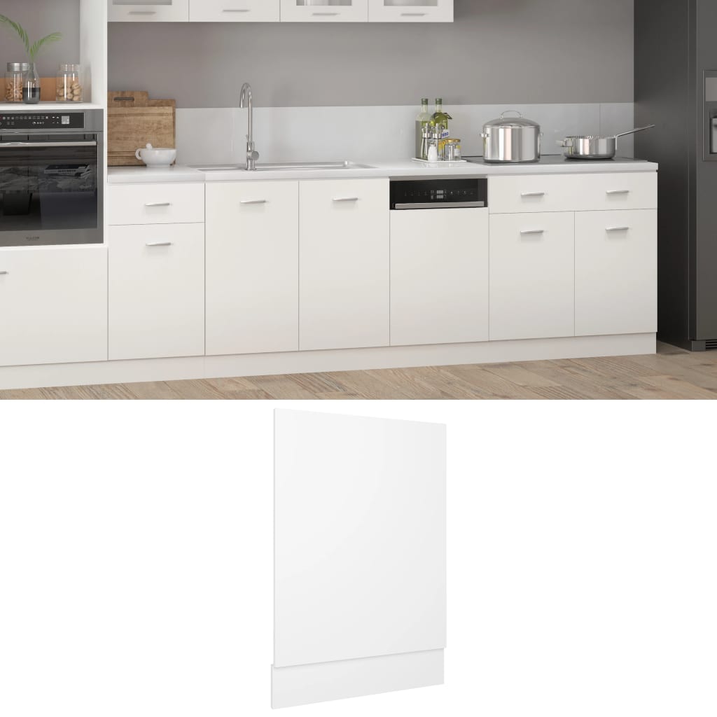 Panneau de lave-vaisselle "Lyon" Blanc 45x3x67 cm Aggloméré Meubles de cuisine vidaXL