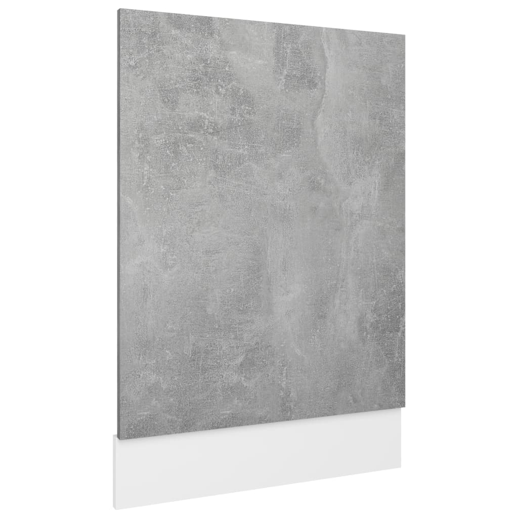 Panneau de lave-vaisselle Gris béton 45x3x67 cm Aggloméré Meubles de cuisine vidaXL