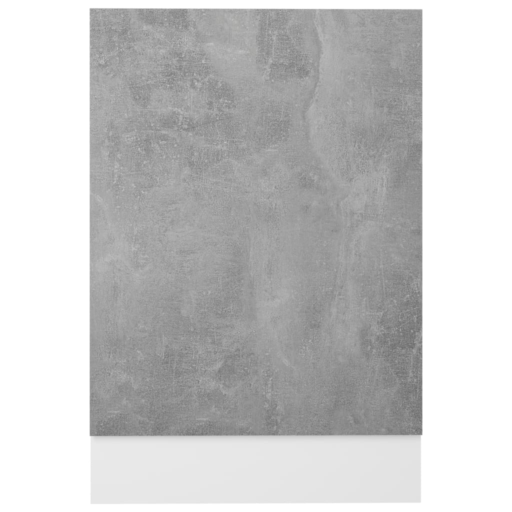 Panneau de lave-vaisselle Gris béton 45x3x67 cm Aggloméré Meubles de cuisine vidaXL