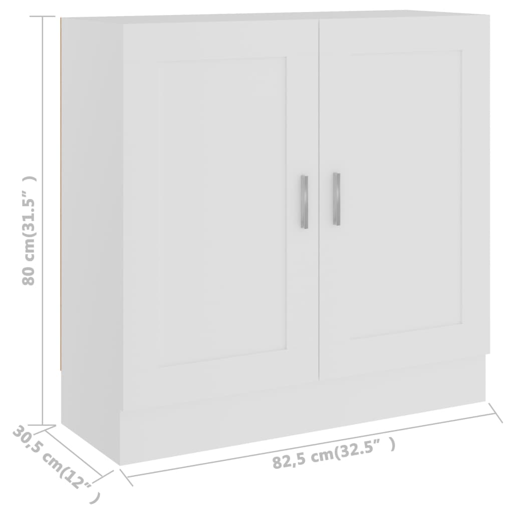 Bibliothèque Blanc 82,5x30,5x80 cm Bois d'ingénierie - XIOS