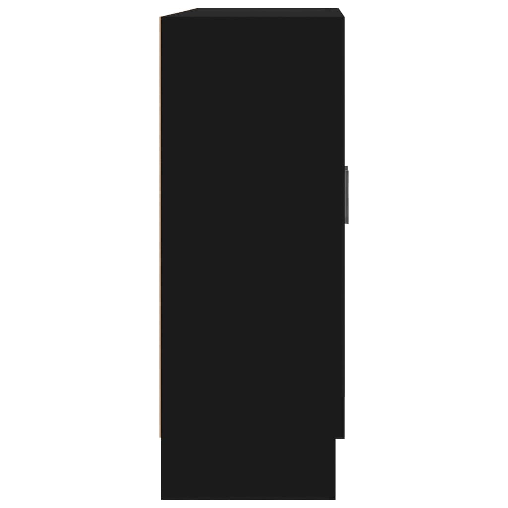 Bibliothèque Noir 82,5x30,5x80 cm Bois d'ingénierie - XIOS