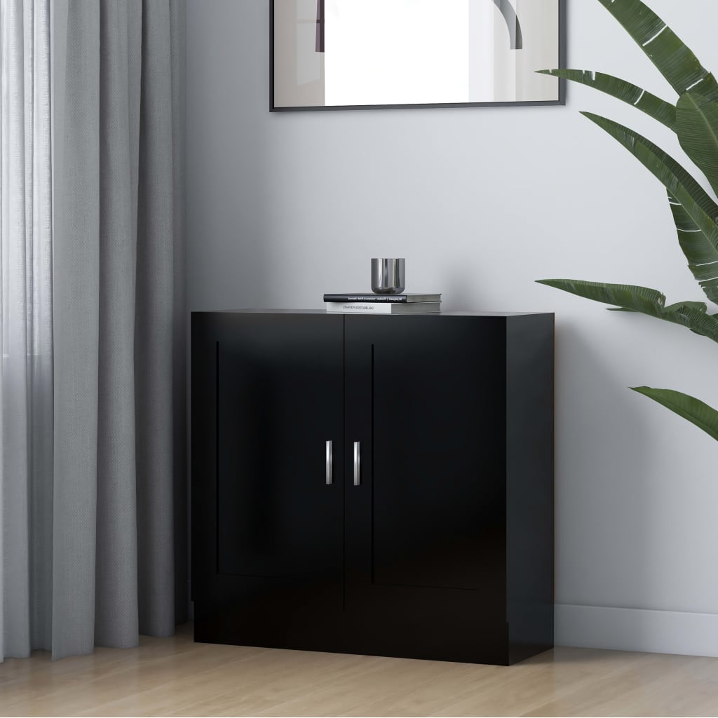 Bibliothèque Noir 82,5x30,5x80 cm Bois d'ingénierie - XIOS