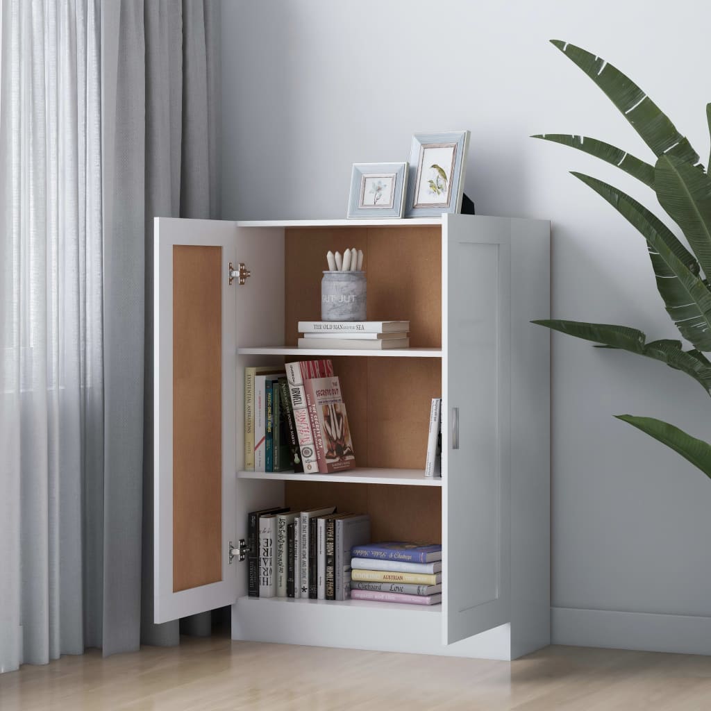 Bibliothèque Blanc 82,5x30,5x115 cm Bois d'ingénierie - XIOS