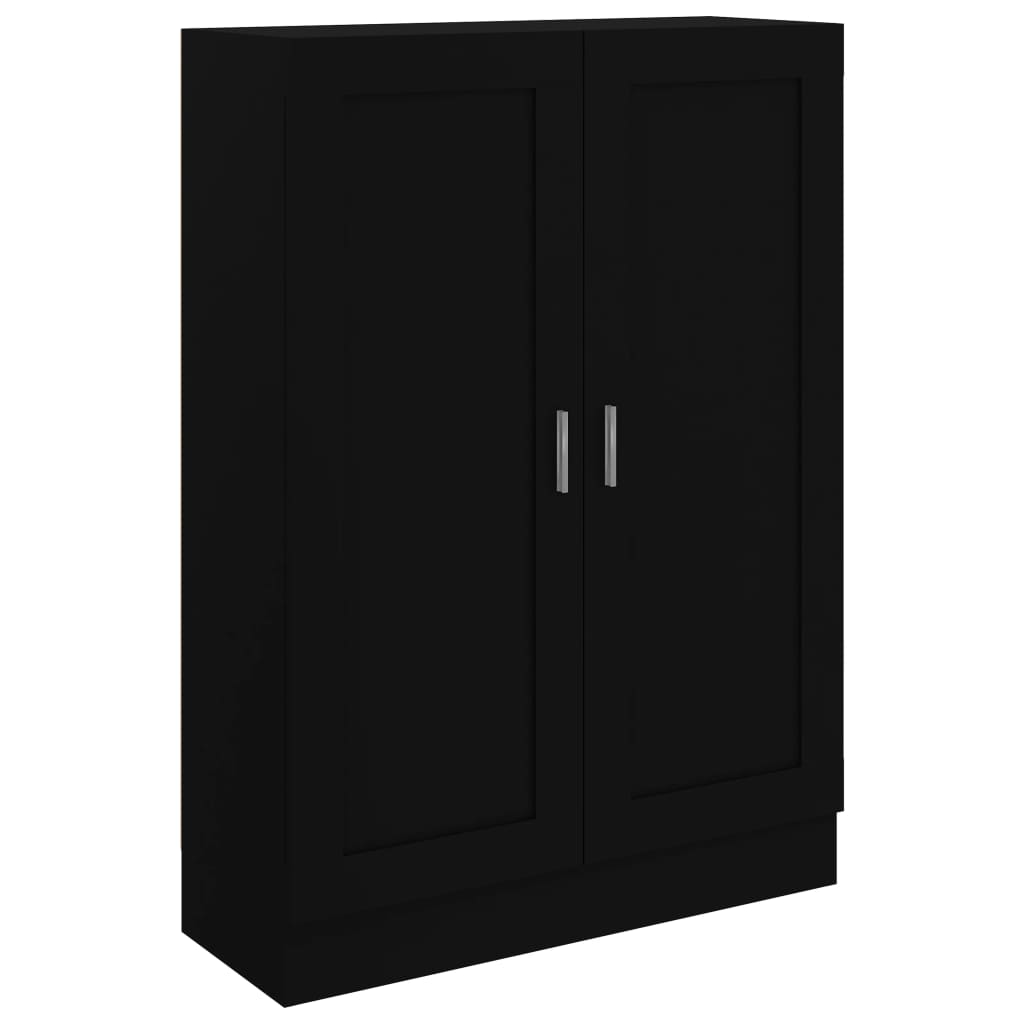 Bibliothèque Noir 82,5x30,5x115 cm Bois d'ingénierie - XIOS