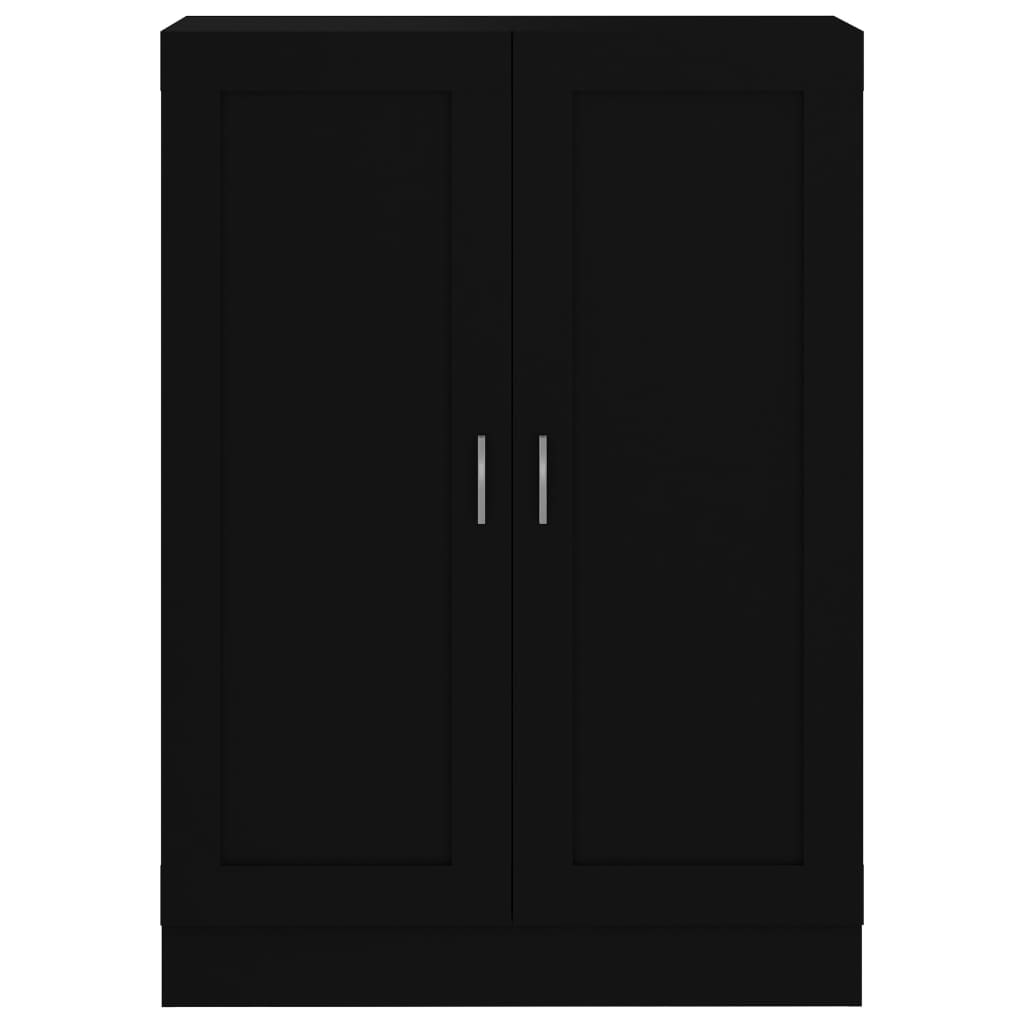 Bibliothèque Noir 82,5x30,5x115 cm Bois d'ingénierie - XIOS