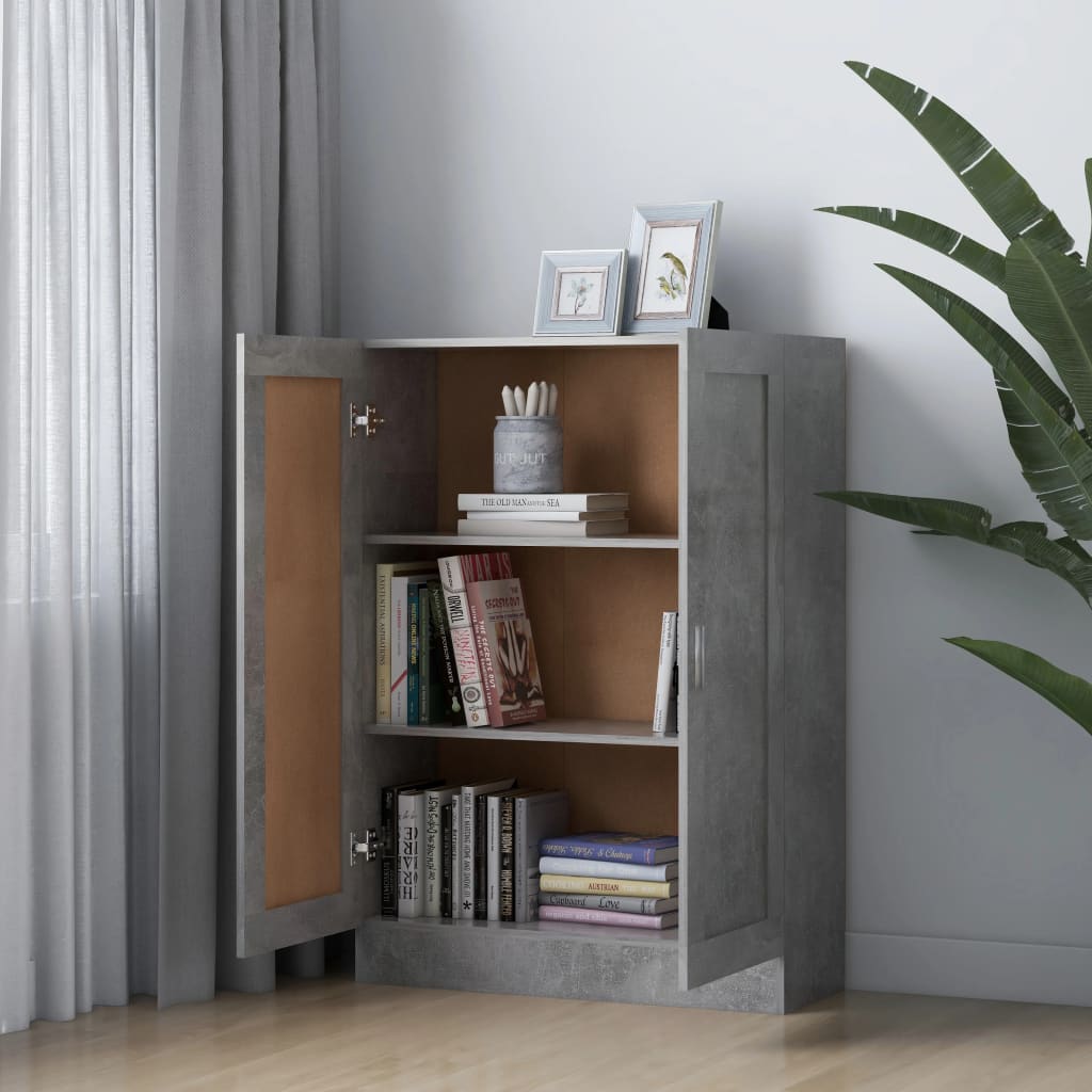 Bibliothèque Gris béton 82,5x30,5x115 cm Bois d'ingénierie - XIOS