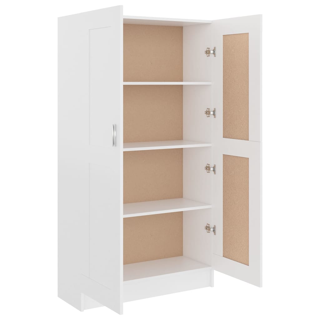 Bibliothèque Blanc 82,5x30,5x150 cm Bois d’ingénierie - XIOS