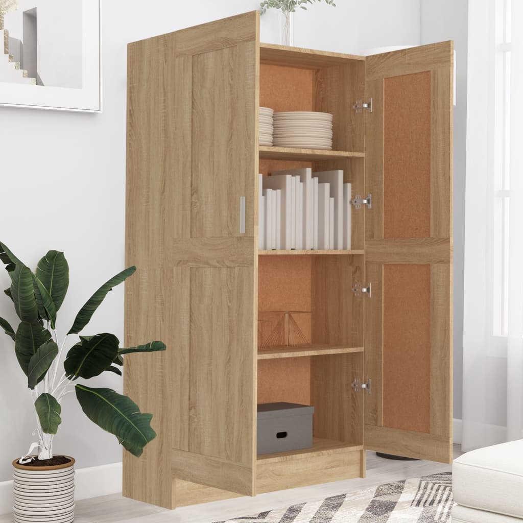Bibliothèque Chêne sonoma 82,5x30,5x150 cm Bois d’ingénierie - XIOS