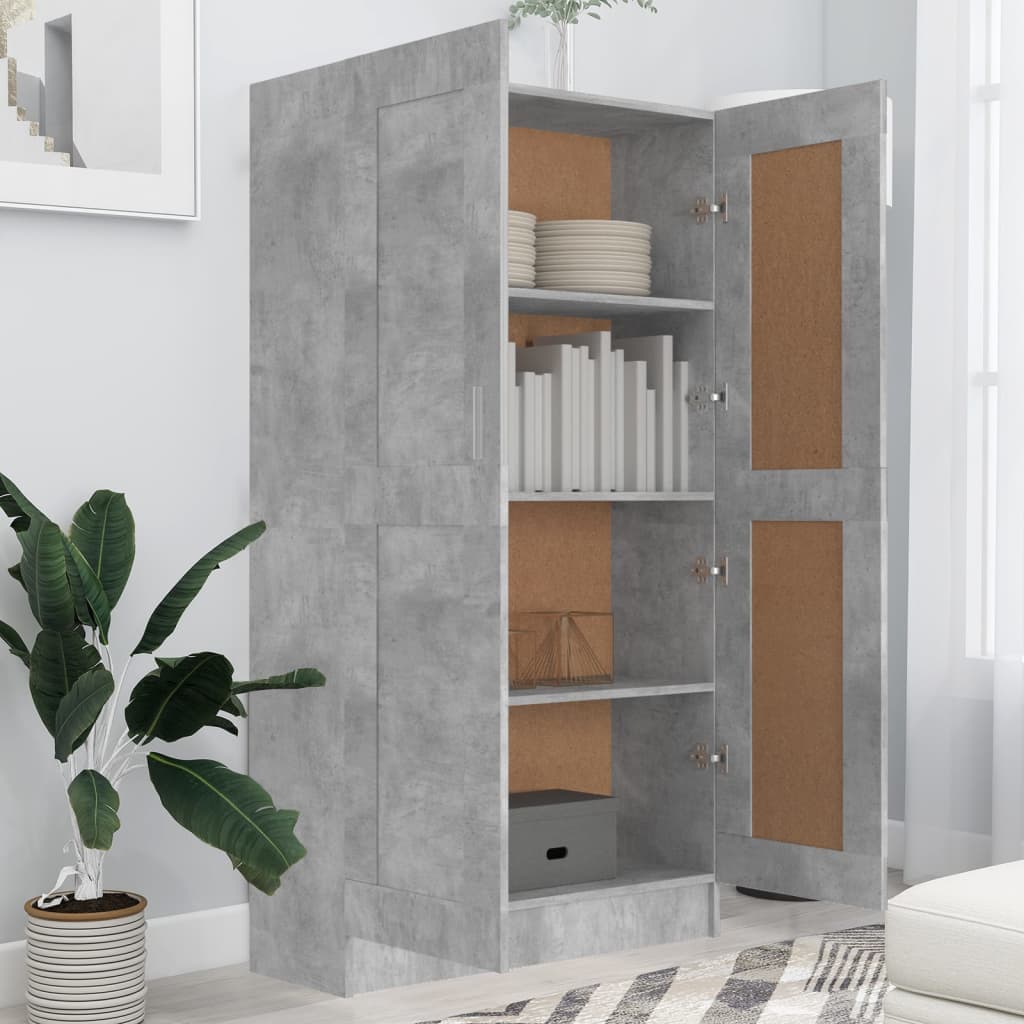 Bibliothèque Gris béton 82,5x30,5x150 cm Bois d’ingénierie - XIOS