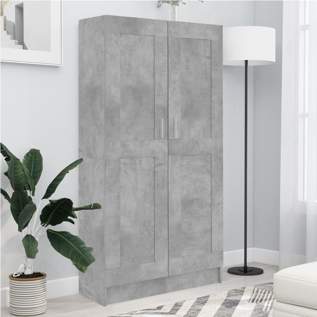 Bibliothèque Gris béton 82,5x30,5x150 cm Bois d’ingénierie - XIOS