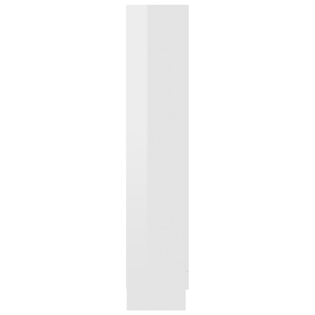 Bibliothèque Blanc brillant 82,5x30,5x150 cm Bois d’ingénierie - XIOS