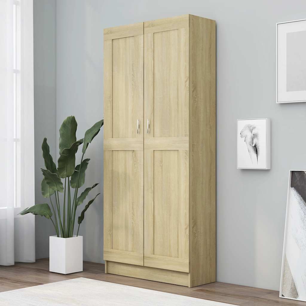 Bibliothèque Chêne sonoma 82,5x30,5x185,5 cm Bois d'ingénierie - XIOS