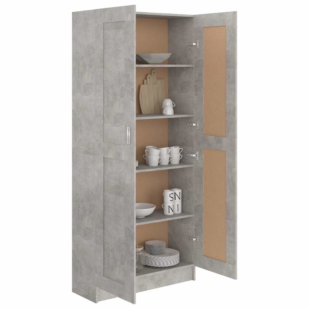 Bibliothèque Gris béton 82,5x30,5x185,5 cm Bois d'ingénierie - XIOS