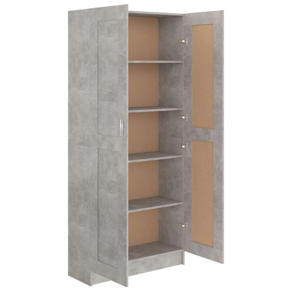 Bibliothèque Gris béton 82,5x30,5x185,5 cm Bois d'ingénierie - XIOS